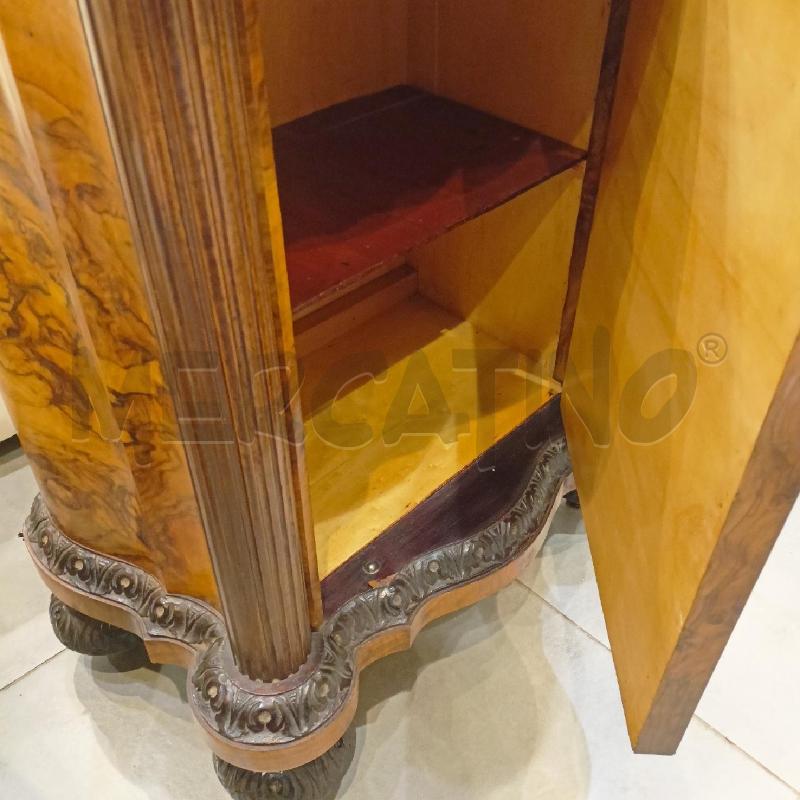 COMODINO 1 SPORTELLO IN RADICA PIANO IN MARMO NERO | Mercatino dell'Usato Roma re di roma 5