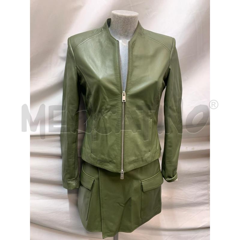 COMPLETO DONNA ARMA VERA PELLE VERDE  | Mercatino dell'Usato Roma re di roma 1