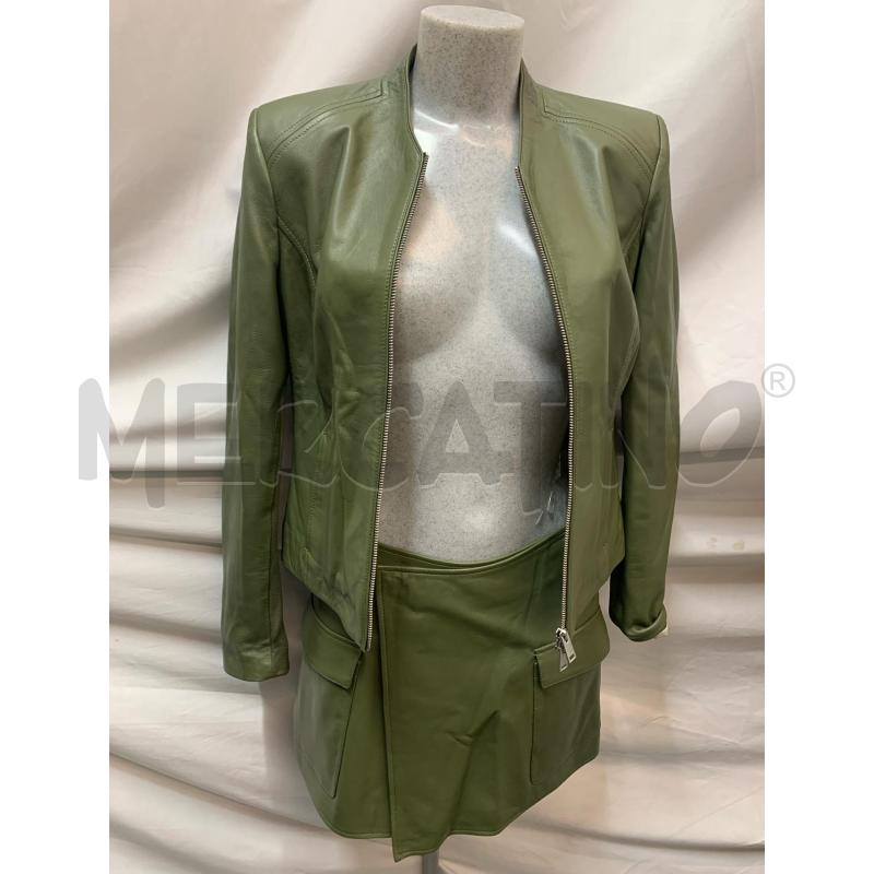 COMPLETO DONNA ARMA VERA PELLE VERDE  | Mercatino dell'Usato Roma re di roma 2