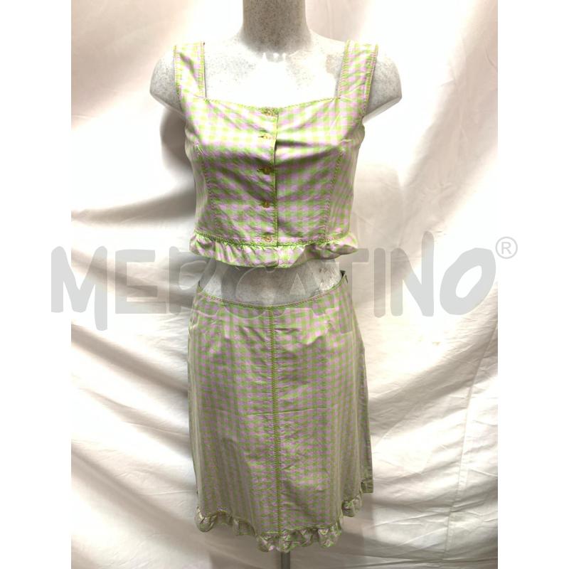 COMPLETO DONNA PHILOSOPHY ALBERTA FERRETTI QUADR VERD LILLA | Mercatino dell'Usato Roma re di roma 1