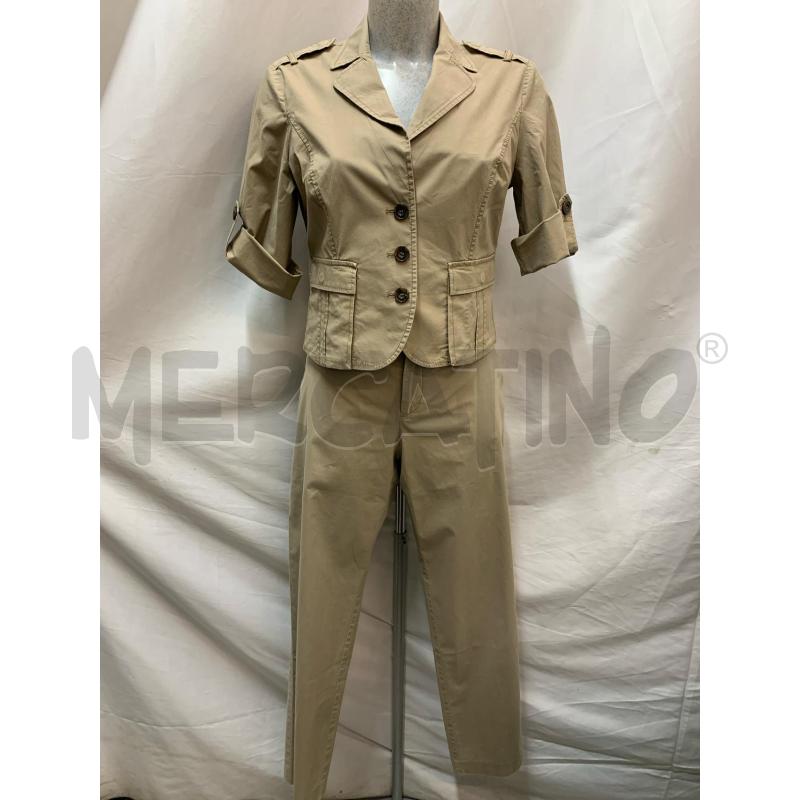 COMPLETO DONNA STEFANEL BEIGE GIACCA PANTALONE | Mercatino dell'Usato Roma re di roma 1
