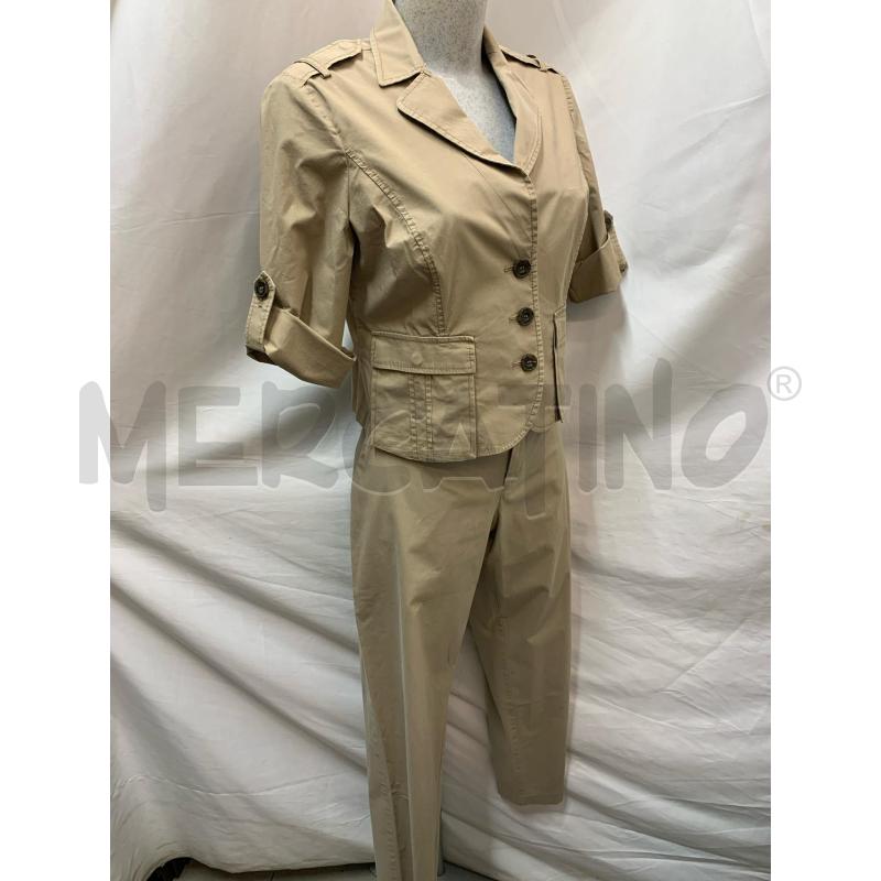 COMPLETO DONNA STEFANEL BEIGE GIACCA PANTALONE | Mercatino dell'Usato Roma re di roma 2