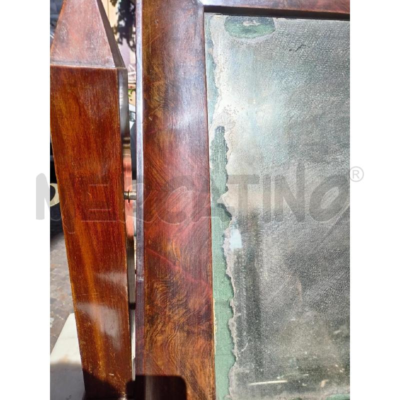 CONSOLLE P MARMO BIANCO CON SPECCHIO LEGNO SCURO  | Mercatino dell'Usato Roma re di roma 4