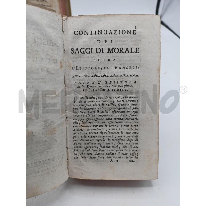 CONTINUAZIONE DEI SAGGI MORALI DEL SIGNOR CHANTERESME 1762 | Mercatino dell'Usato Roma re di roma 3