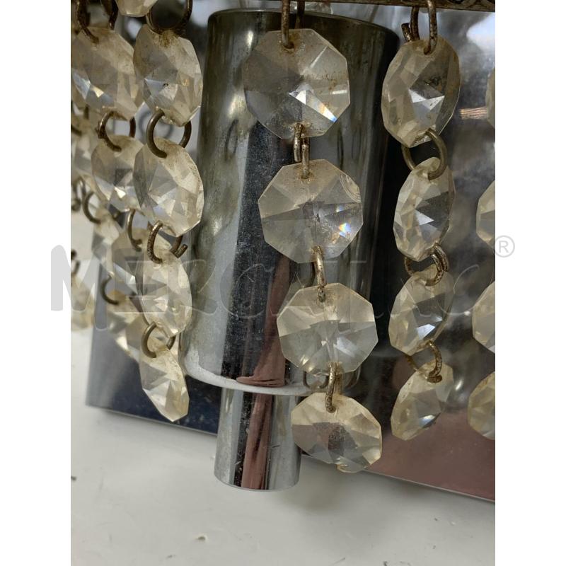  COPPIA APPLIQUE BASE METALLO PENDENTI GOCCE 2 RIMPIANI | Mercatino dell'Usato Roma re di roma 4