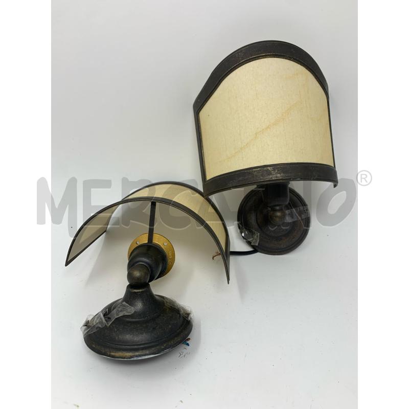 COPPIA APPLIQUE METALLO PARALUME VELA BEIGE | Mercatino dell'Usato Roma re di roma 1