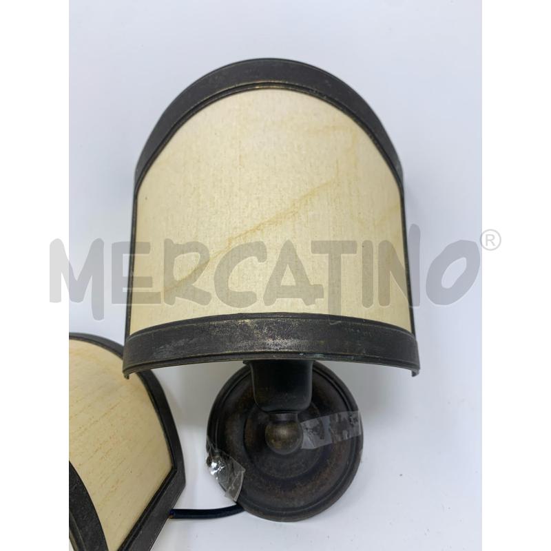 COPPIA APPLIQUE METALLO PARALUME VELA BEIGE | Mercatino dell'Usato Roma re di roma 2