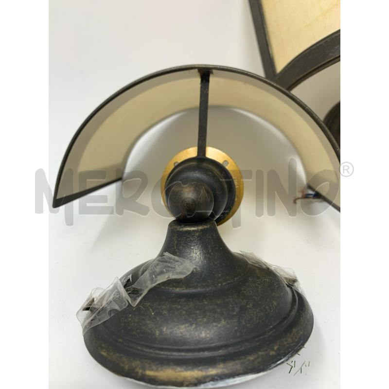 COPPIA APPLIQUE METALLO PARALUME VELA BEIGE | Mercatino dell'Usato Roma re di roma 3