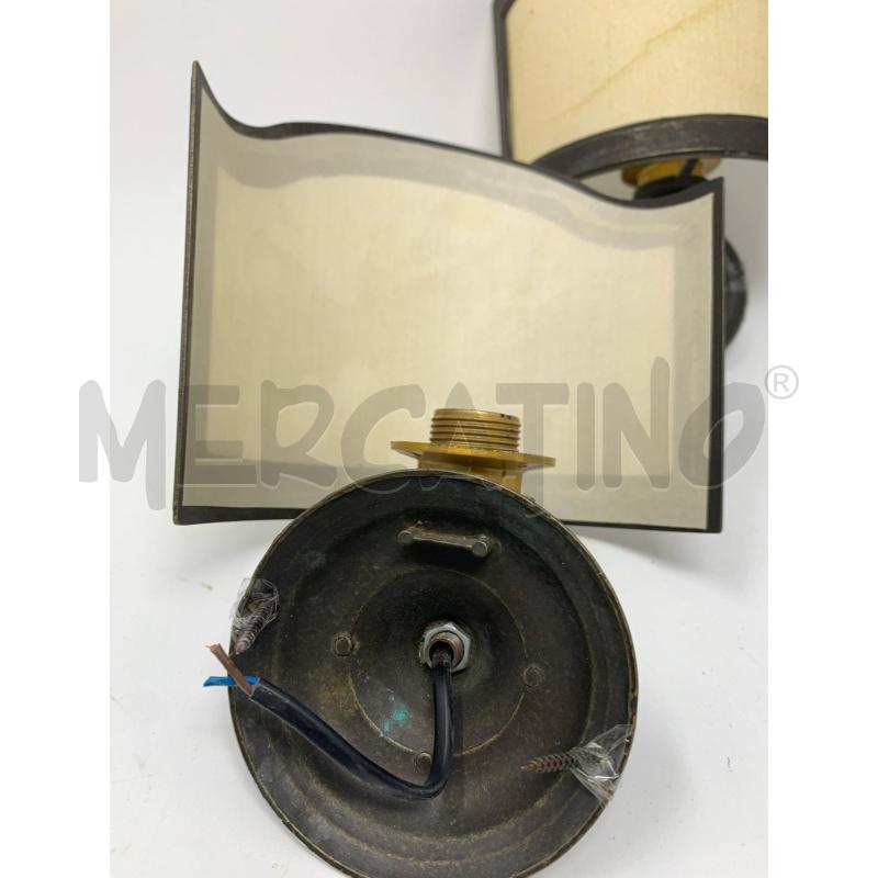 COPPIA APPLIQUE METALLO PARALUME VELA BEIGE | Mercatino dell'Usato Roma re di roma 4