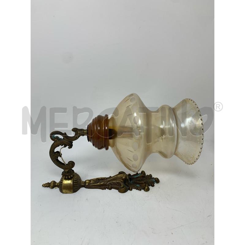 COPPIA APPLIQUE OTTONE 14 LUCE PARALUME VETRO | Mercatino dell'Usato Roma re di roma 2