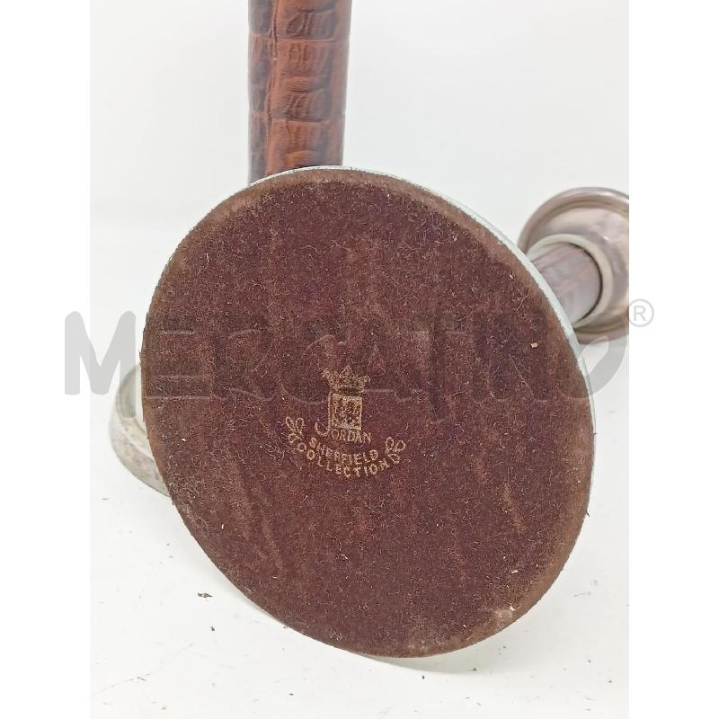 COPPIA CANDELIERI JORDAN SHEFFIELD CUOIO EFFETTO COCCODRILLO | Mercatino dell'Usato Roma re di roma 4