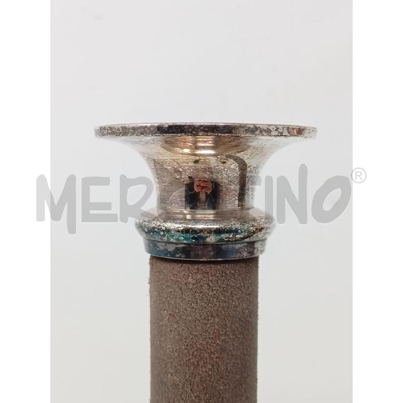 COPPIA CANDELIERI JORDAN SHEFFIELD FASCIA CUOIO MARRONE BASE QUADRATA | Mercatino dell'Usato Roma re di roma 2