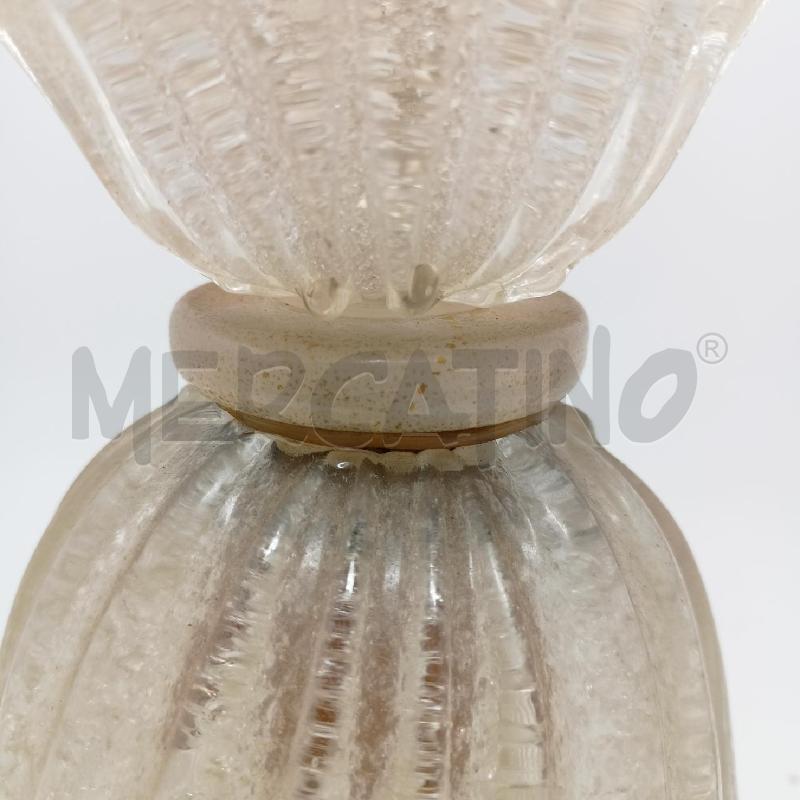 COPPIA LAMPADARI 1L. A FIORE VETRO SOFF INSERTI ORO PETALI | Mercatino dell'Usato Roma re di roma 5