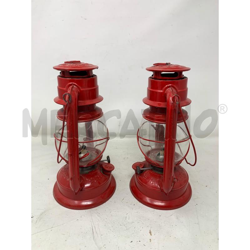 COPPIA LAMPADE AD OLIO ROSSE METALLO | Mercatino dell'Usato Roma re di roma 4