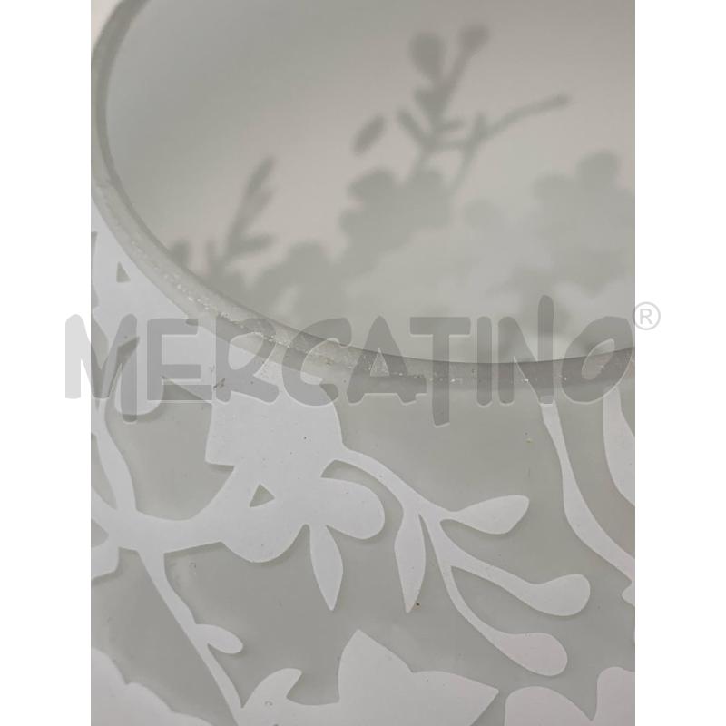 COPPIA LAMPADE PALLA VETRO OPCHE DEC FIORI BIANCHI  | Mercatino dell'Usato Roma re di roma 4