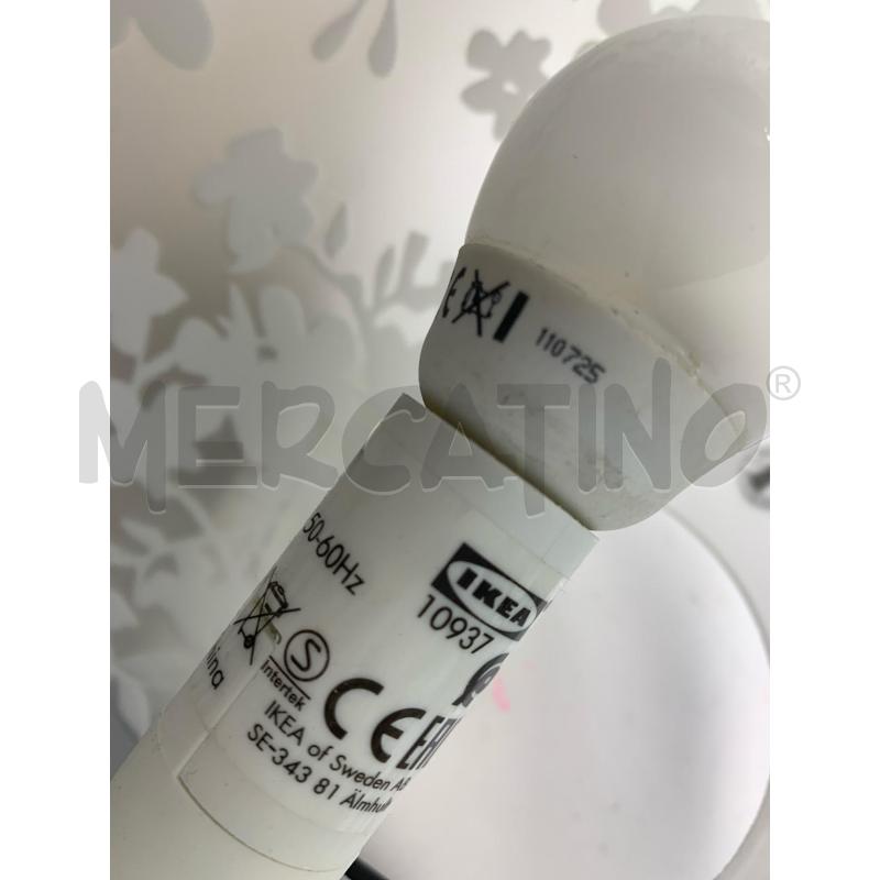 COPPIA LAMPADE PALLA VETRO OPCHE DEC FIORI BIANCHI  | Mercatino dell'Usato Roma re di roma 5