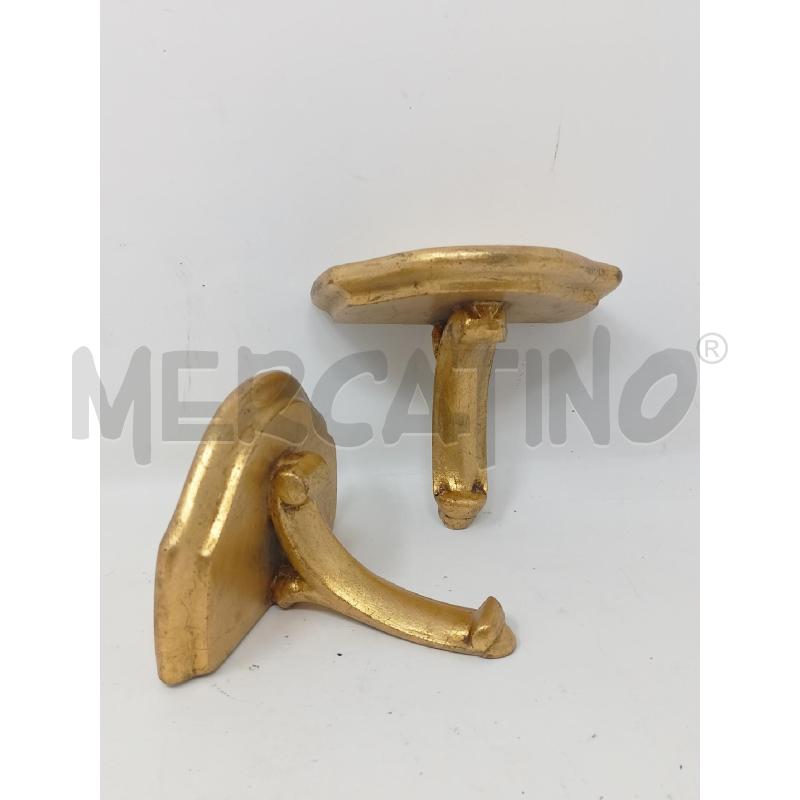 COPPIA MENSOLE LEGNO DORATO | Mercatino dell'Usato Roma re di roma 1