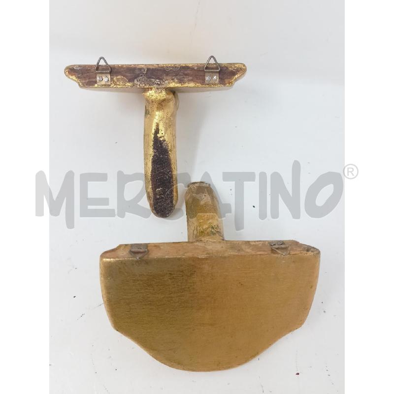 COPPIA MENSOLE LEGNO DORATO | Mercatino dell'Usato Roma re di roma 3