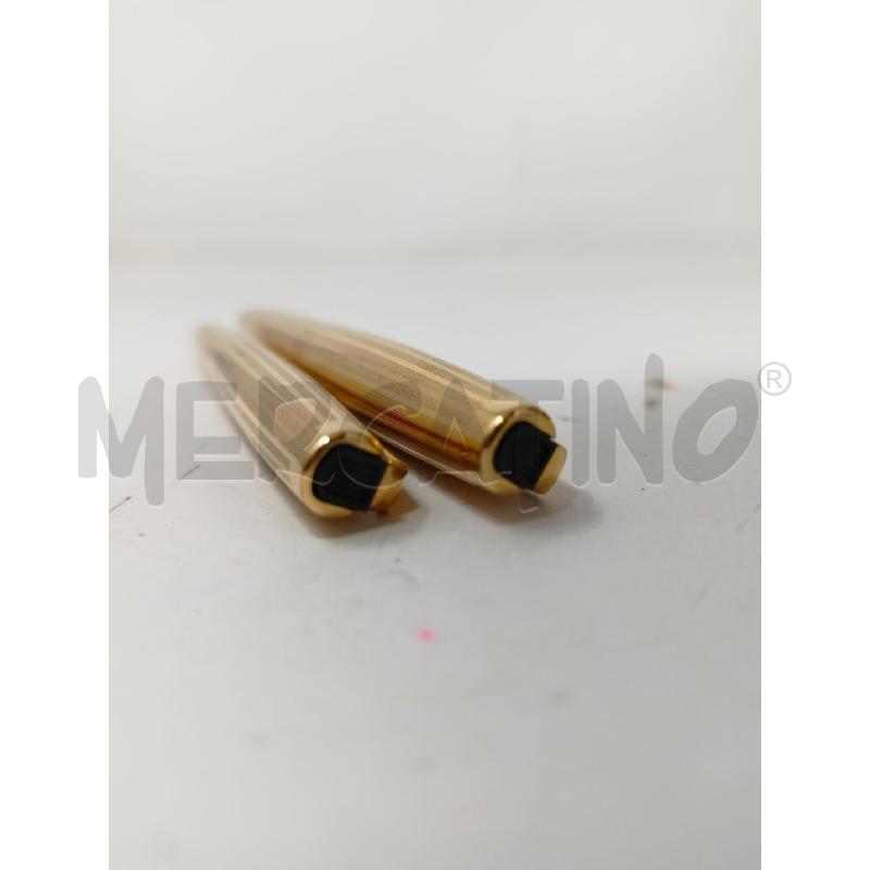 COPPIA PENNE AUTORA 98 SFERA STILO DORATE RIGATE | Mercatino dell'Usato Roma re di roma 4