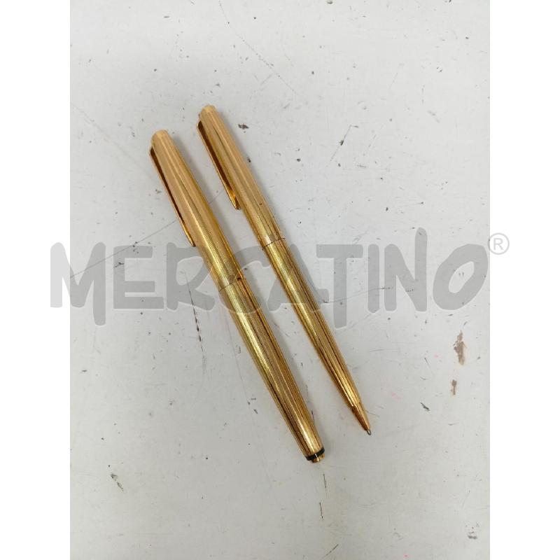 COPPIA PENNE AUTORA 98 SFERA STILO DORATE RIGATE | Mercatino dell'Usato Roma re di roma 5