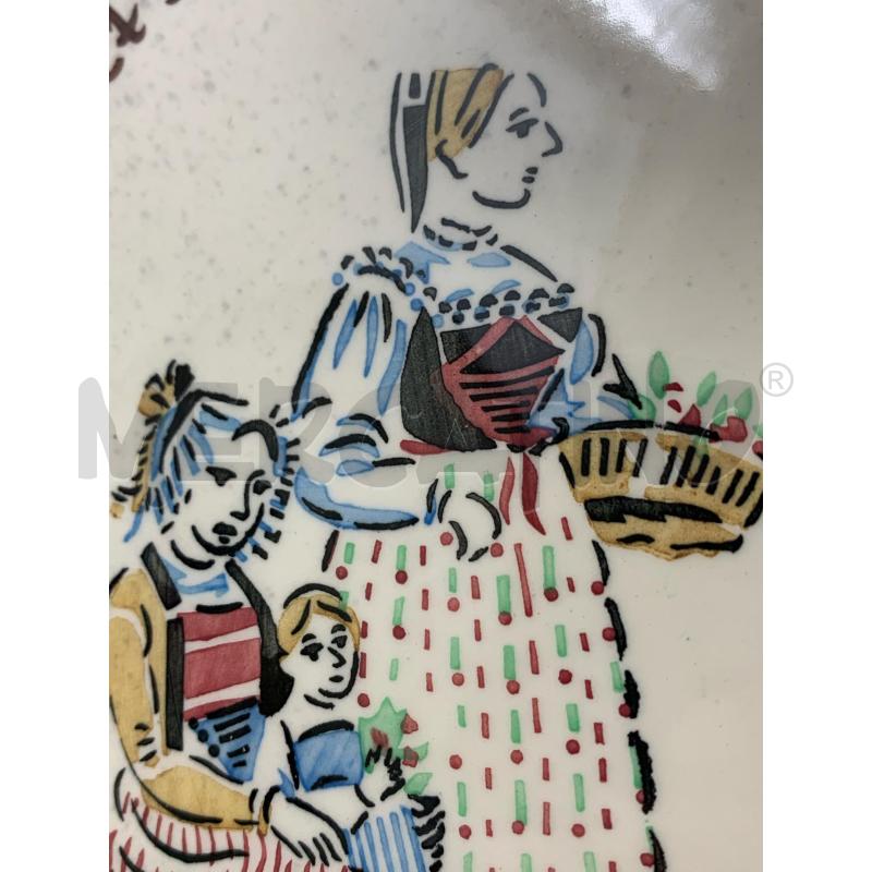 COPPIA PIATTI CERAMICA SCRITTA FRANCESE ARCO DEC PERSONE CENTRALI  | Mercatino dell'Usato Roma re di roma 4