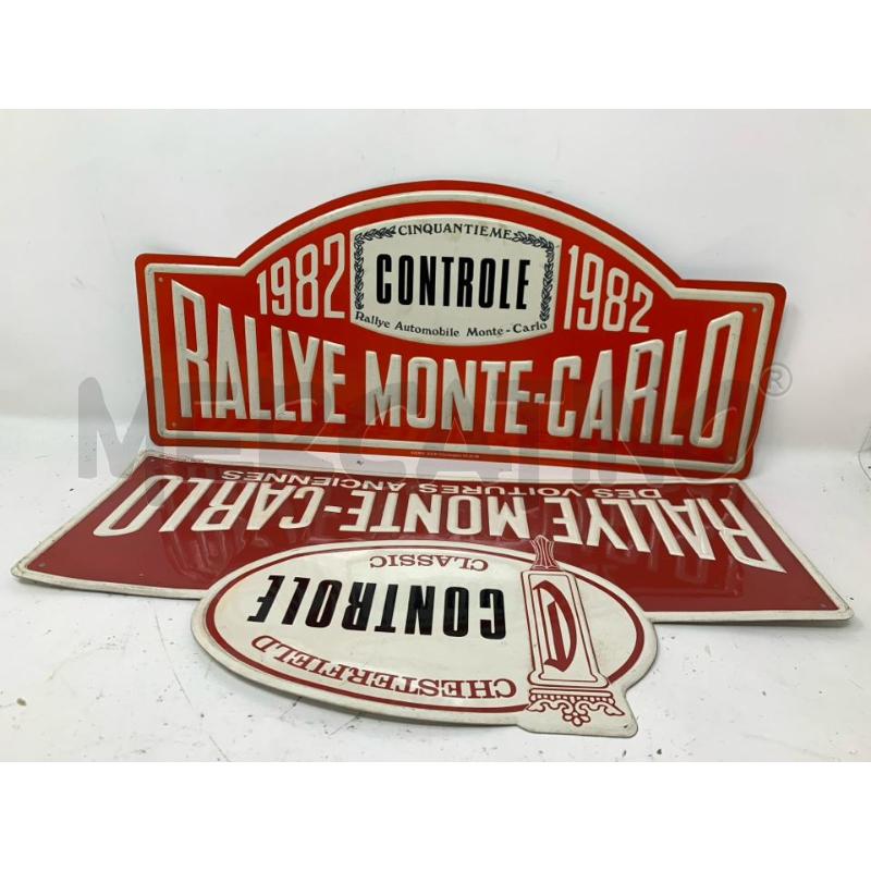 COPPIA TARGHE METALLO RALLYE MONTE CARLO CONTROLE | Mercatino dell'Usato Roma re di roma 3