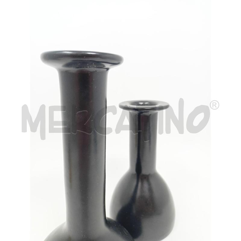COPPIA VASI NERI FORMA SFIASCO CERAMICA | Mercatino dell'Usato Roma re di roma 4