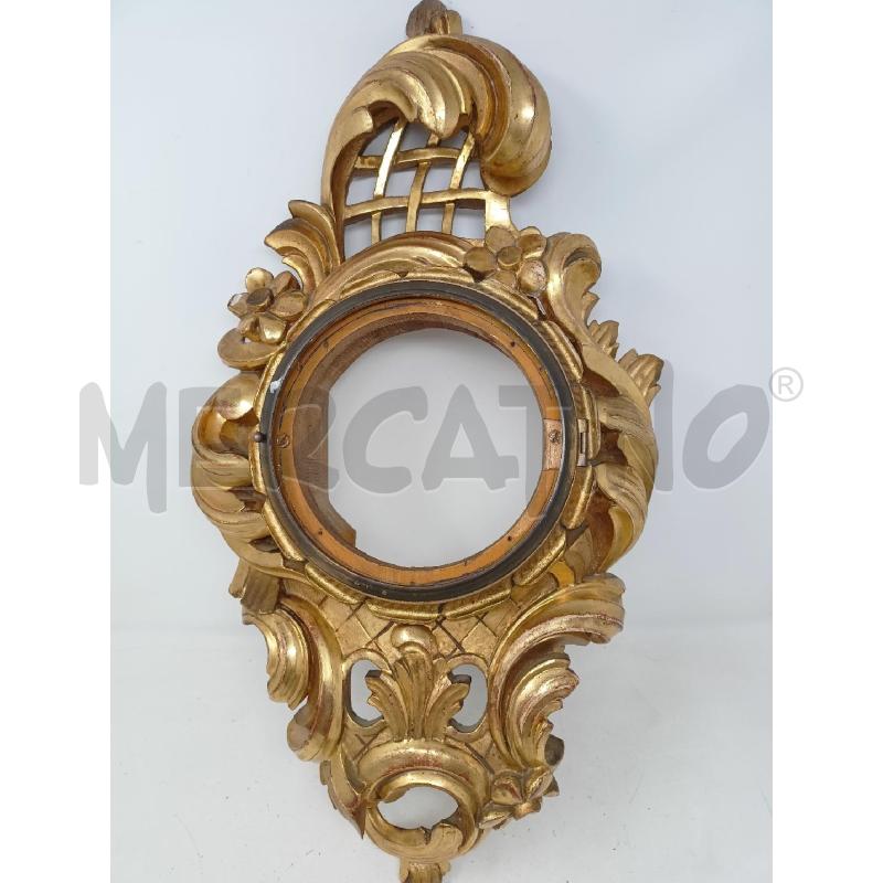 CORNICE LEGNO DORATO RICCIOLI CIMA GRATA BUCO TONDO | Mercatino dell'Usato Roma re di roma 1