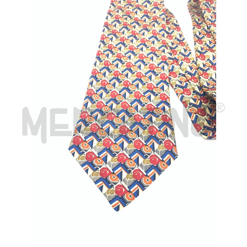 CRAVATTA BALMAIN BEIGE FIORI ROSSI | Mercatino dell'Usato Roma re di roma 2