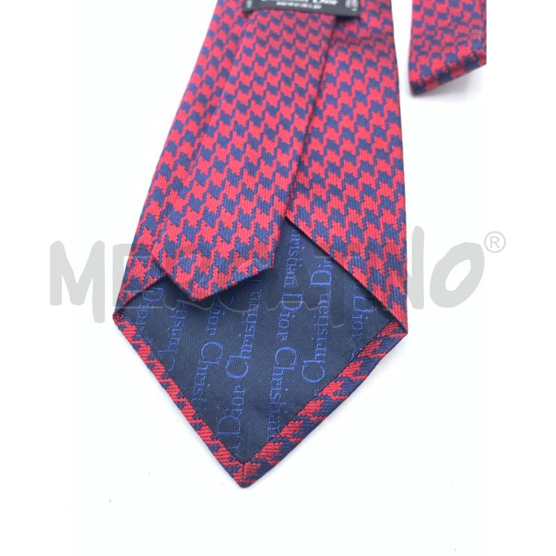 CRAVATTA CHRISTIAN DIOR ROSS BLU | Mercatino dell'Usato Roma re di roma 4