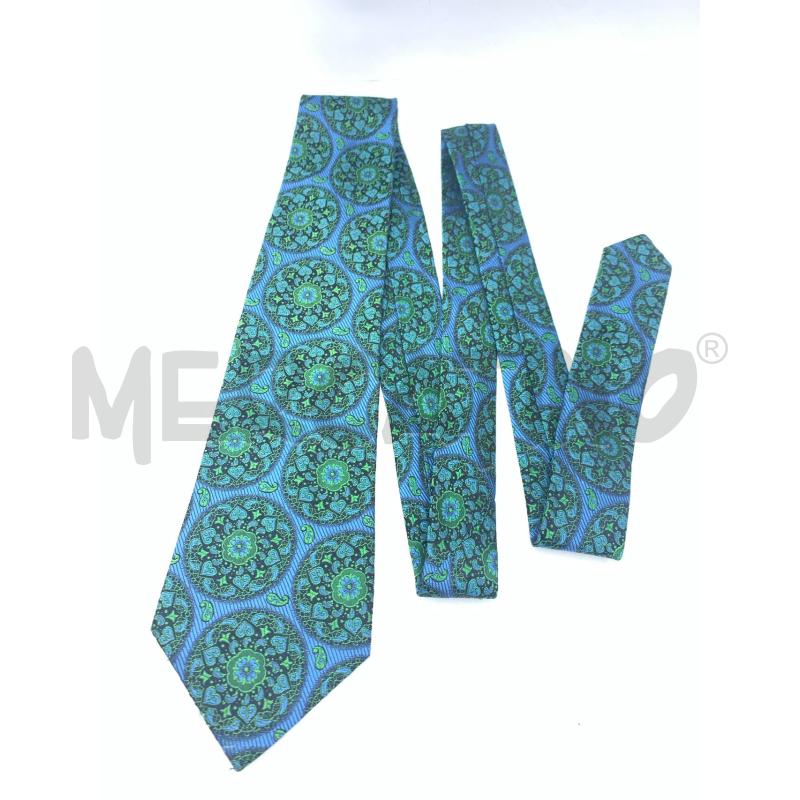 CRAVATTA GIANNI VERSACE CELESTE RICAMI VERDE | Mercatino dell'Usato Roma re di roma 1
