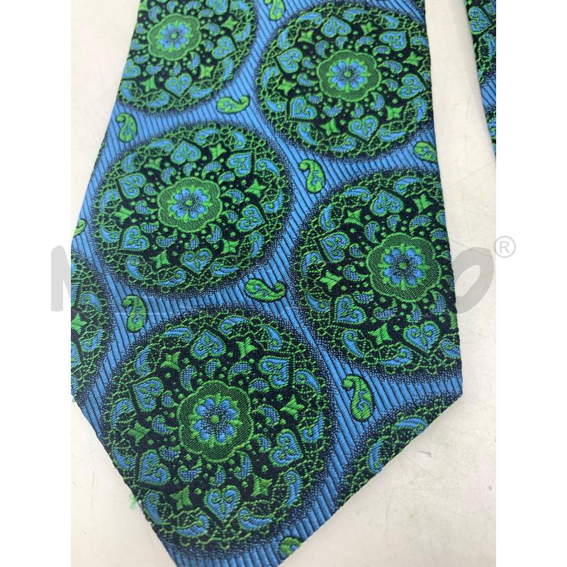 CRAVATTA GIANNI VERSACE CELESTE RICAMI VERDE | Mercatino dell'Usato Roma re di roma 2