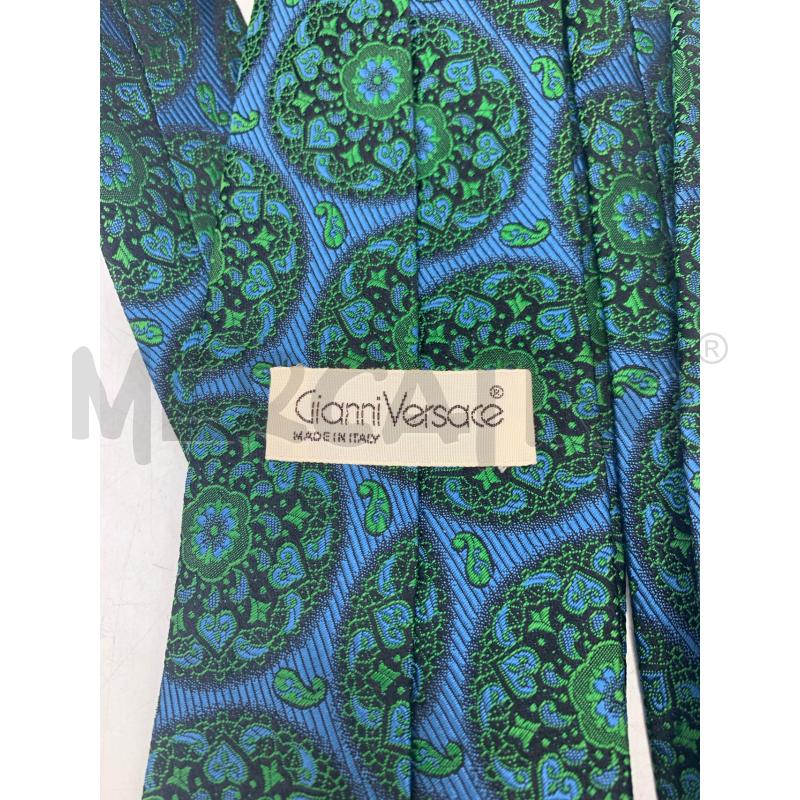 CRAVATTA GIANNI VERSACE CELESTE RICAMI VERDE | Mercatino dell'Usato Roma re di roma 3