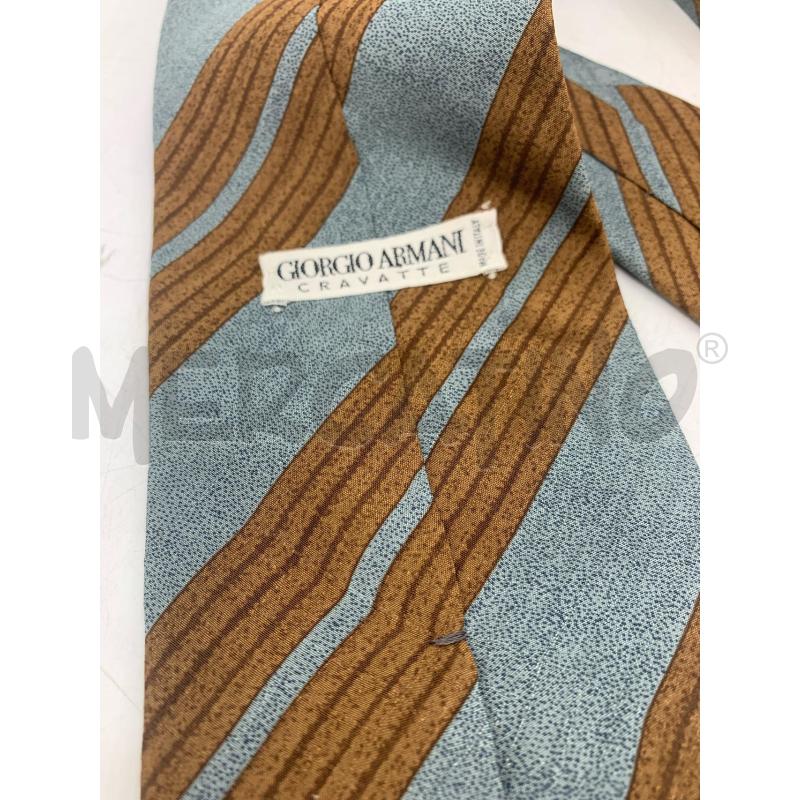 CRAVATTA GIORGIO ARMANI SALVIA RIGHE MARRONI OBLIQUE  | Mercatino dell'Usato Roma re di roma 2