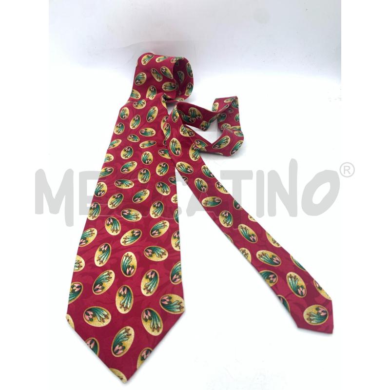 CRAVATTA GUY LAROCHE ROSSO DETT GIALLO VERDE | Mercatino dell'Usato Roma re di roma 1