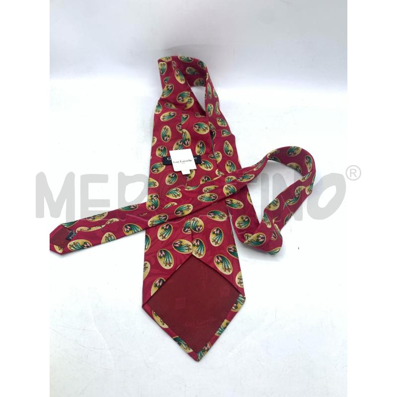 CRAVATTA GUY LAROCHE ROSSO DETT GIALLO VERDE | Mercatino dell'Usato Roma re di roma 2