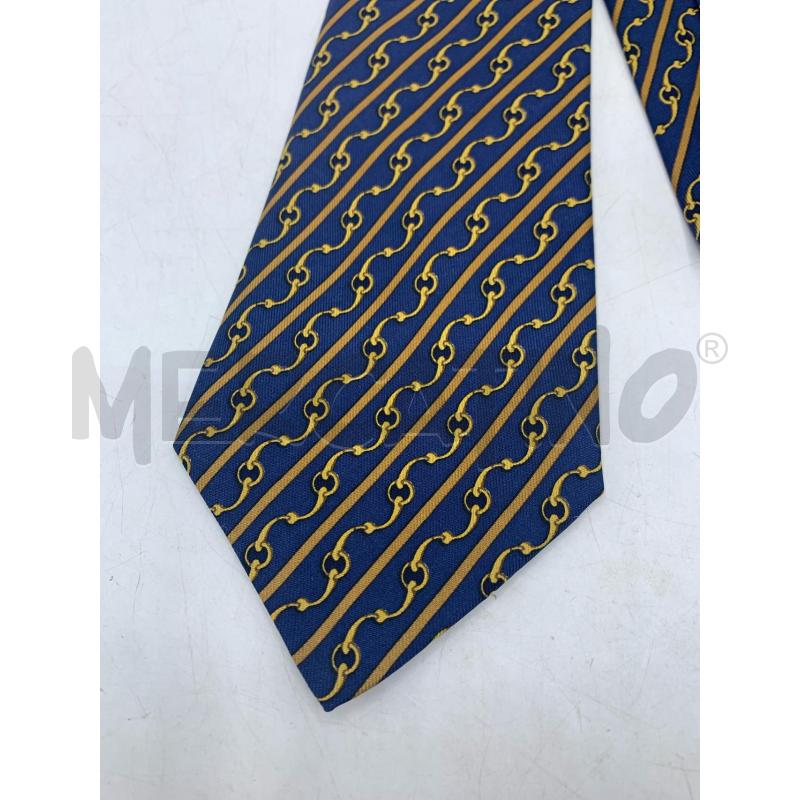 CRAVATTA HERMES BLU CATENE ORO  | Mercatino dell'Usato Roma re di roma 2