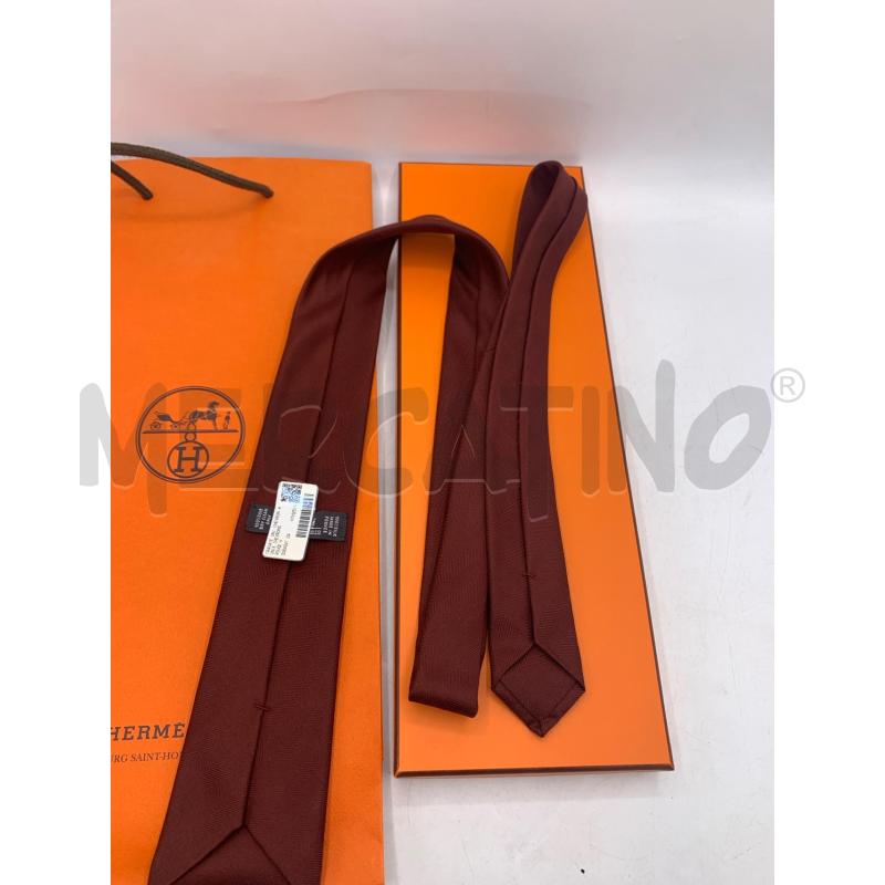 CRAVATTA HERMES BORDEAUX CON SCATOLA  | Mercatino dell'Usato Roma re di roma 3