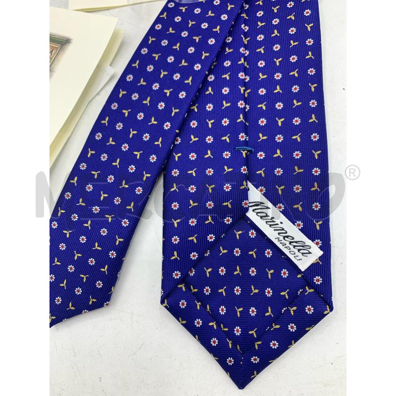 CRAVATTA MARINELLA BLU RICAMI SCATOLA NUOVA  | Mercatino dell'Usato Roma re di roma 3