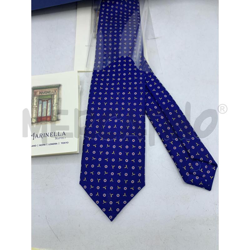 CRAVATTA MARINELLA BLU RICAMI SCATOLA NUOVA  | Mercatino dell'Usato Roma re di roma 4