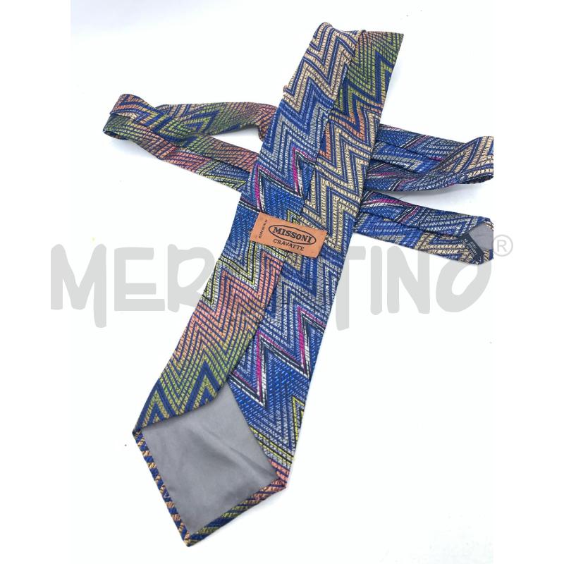 CRAVATTA MISSONI BLU ROSA | Mercatino dell'Usato Roma re di roma 3