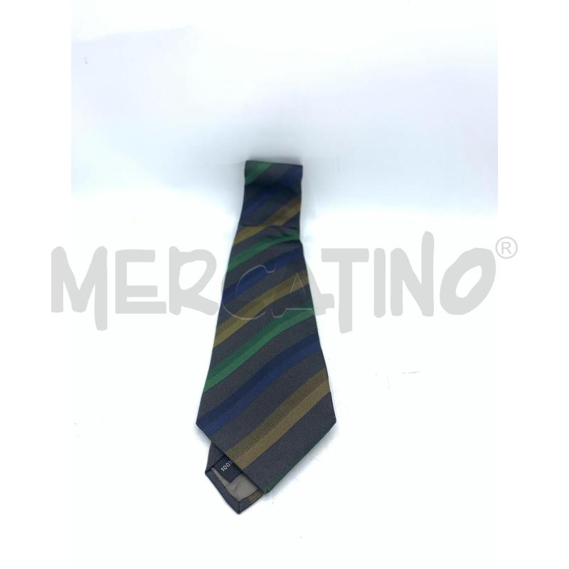 CRAVATTA MISSONI VERD BLU BEIG RIGHE | Mercatino dell'Usato Roma re di roma 1