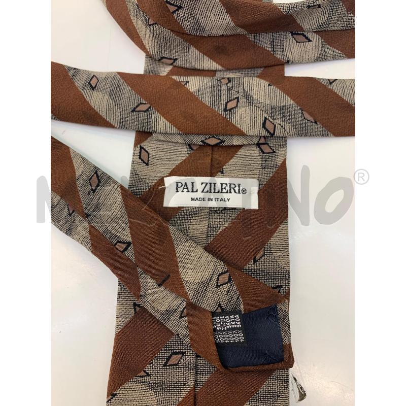 CRAVATTA PAL ZILERI MARRONE LINEE OBLIQUE | Mercatino dell'Usato Roma re di roma 3
