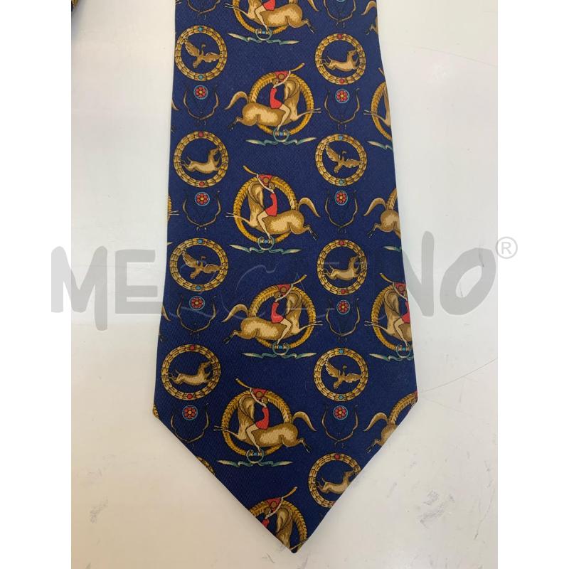 CRAVATTA SALVATORE FERRAGAMO BLU | Mercatino dell'Usato Roma re di roma 2