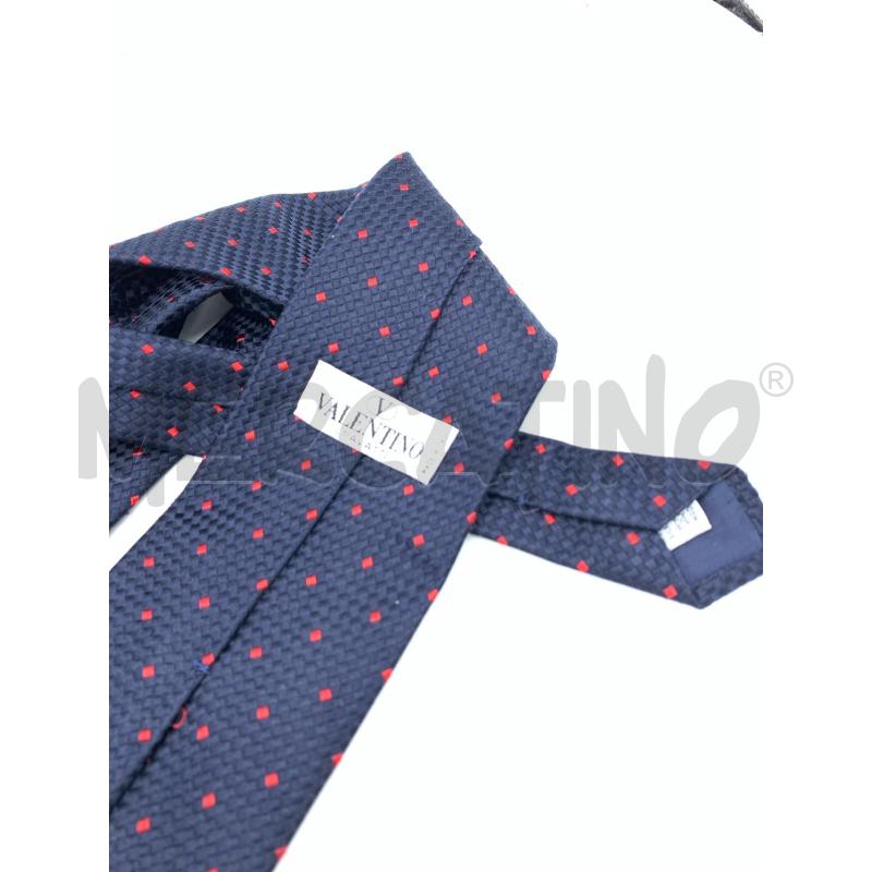 CRAVATTA VALENTINO BLU ROMBI ROSSI | Mercatino dell'Usato Roma re di roma 3