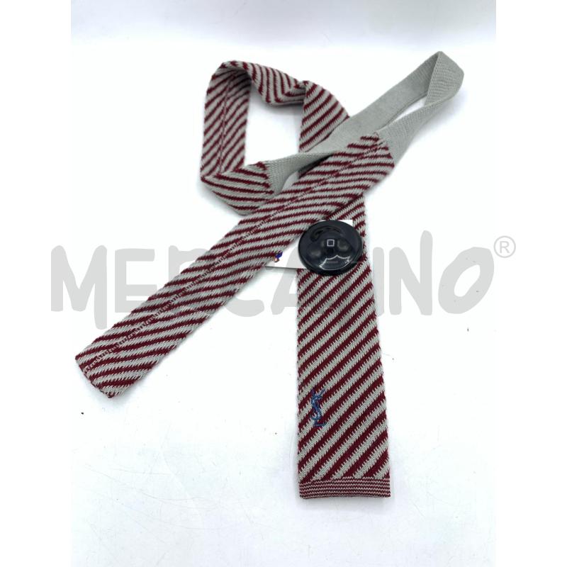 CRAVATTA YVES SAINT LAURENT BORDEAUX GRIGIO  | Mercatino dell'Usato Roma re di roma 1