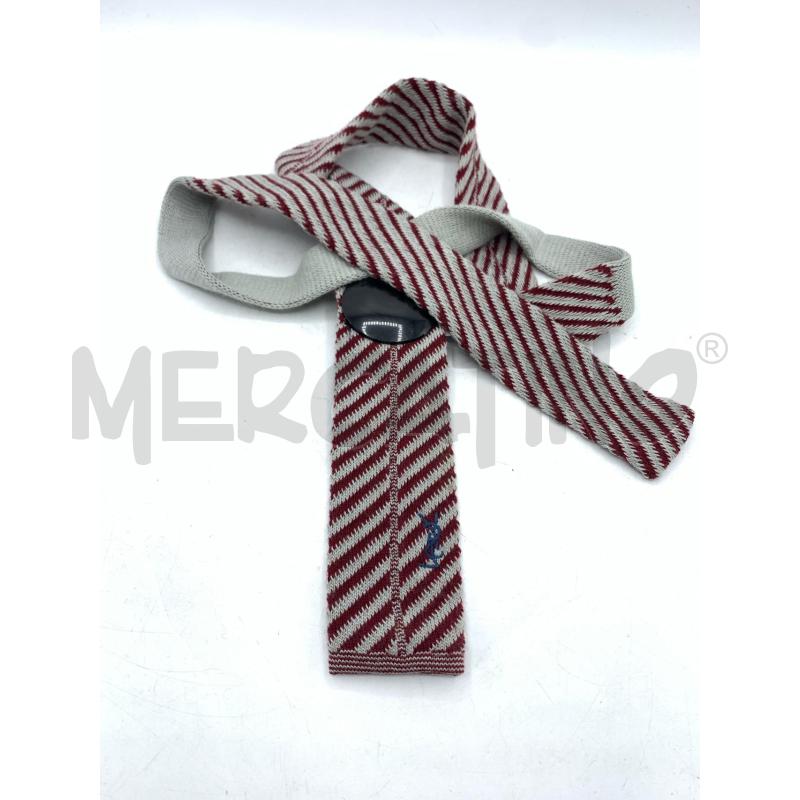 CRAVATTA YVES SAINT LAURENT BORDEAUX GRIGIO  | Mercatino dell'Usato Roma re di roma 3