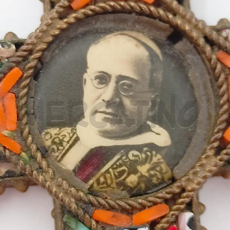 CROCE MICROMOSAICO PAPA PIO XI SCRITTA ROMA | Mercatino dell'Usato Roma re di roma 3