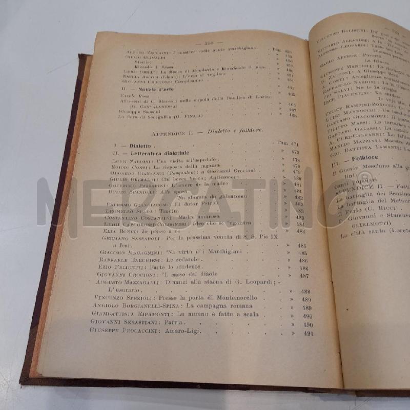 CROCIONI LE MARCHE LETTERATURA ARTE STORIA 1914 CASA EDITRICE LAPI | Mercatino dell'Usato Roma re di roma 3