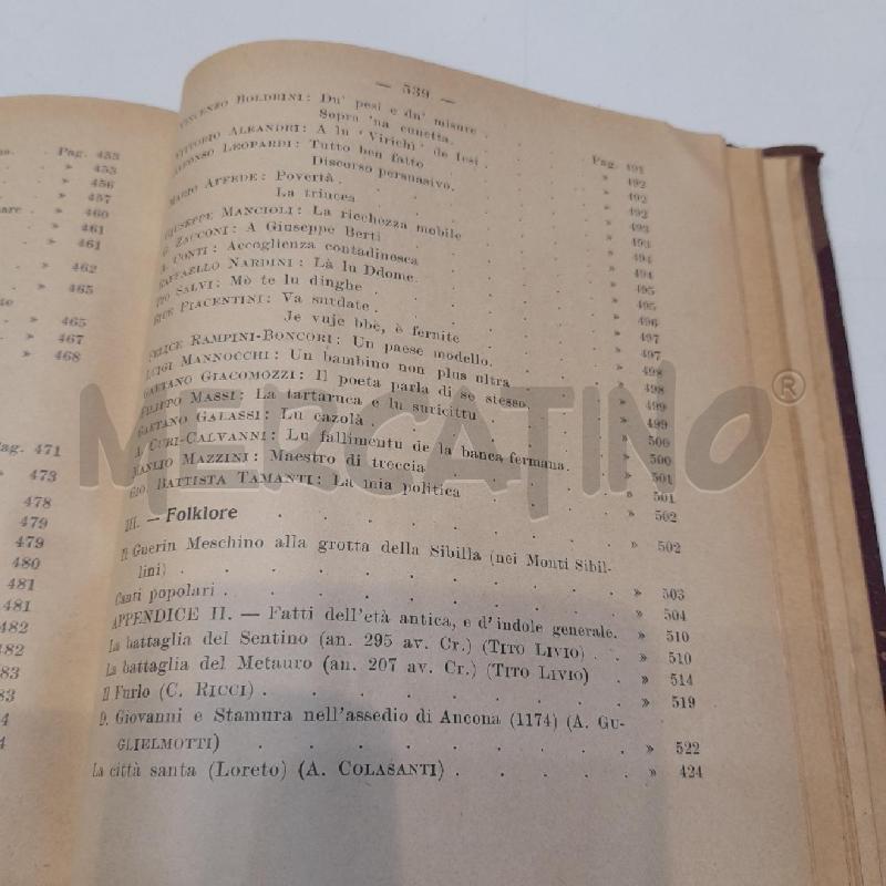 CROCIONI LE MARCHE LETTERATURA ARTE STORIA 1914 CASA EDITRICE LAPI | Mercatino dell'Usato Roma re di roma 4